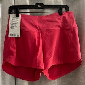 EUC lululemon speed up high rise 4” inseam size 8 lipgloss pink